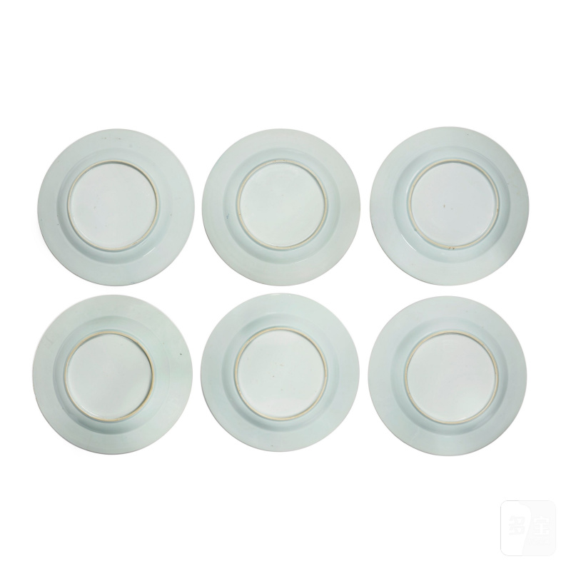 十八世紀 青花花卉紋盤一組六件 | A SET OF SIX BLUE AND WHITE 'FLORAL' DISHES - 图4